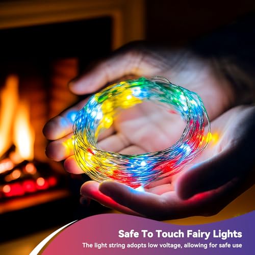 8 Pack Multicolor Fairy Lights Battery Operated