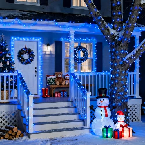 200 LED 66Ft Blue Christmas Halloween String Lights Indoor Outdoor (66 Foot)