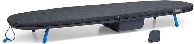 Joseph Joseph Pocket Max Plus Portable Folding Tabletop Ironing Board, 43" Surface, Integrated Iron Storage Hook