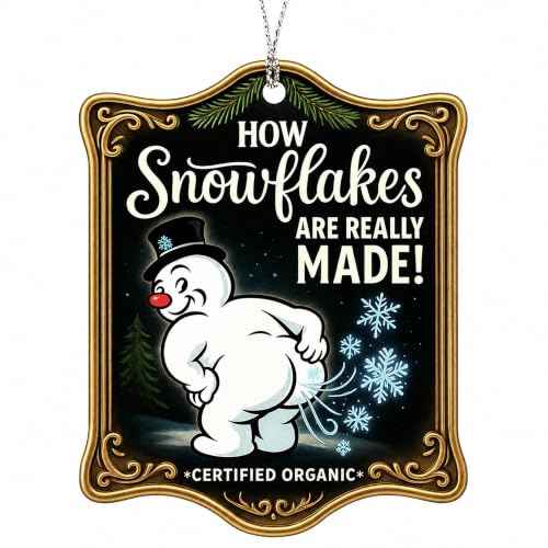 Snowflakes Funny Christmas Inappropriate Christmas Ornaments 2026