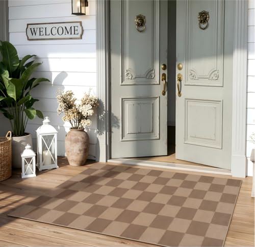 Checkered Easy Jute 3x5 Outdoor Rug