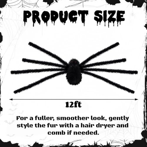 12FT Giant Spider Halloween Decorations Outdoor (12FT)