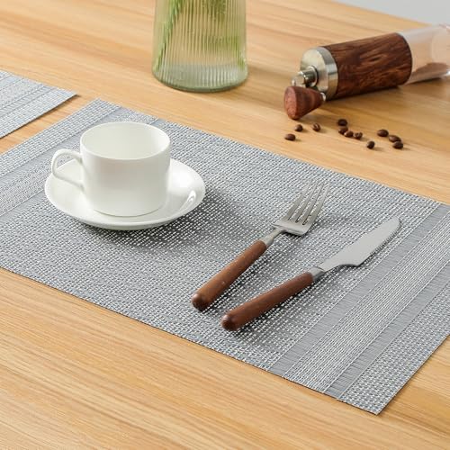 Lunar Grey Placemats Set of 8 (8 Count)