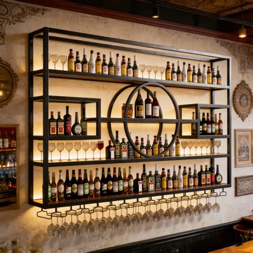 47.2in Large Wall Mounted Wine Rack