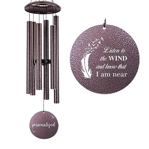 36" Large Deep Tone Personalized Sympathy Wind Chimes