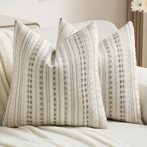 Pack of 2 Boho Throw Pillow Covers 20x20 Inch (2 Count)