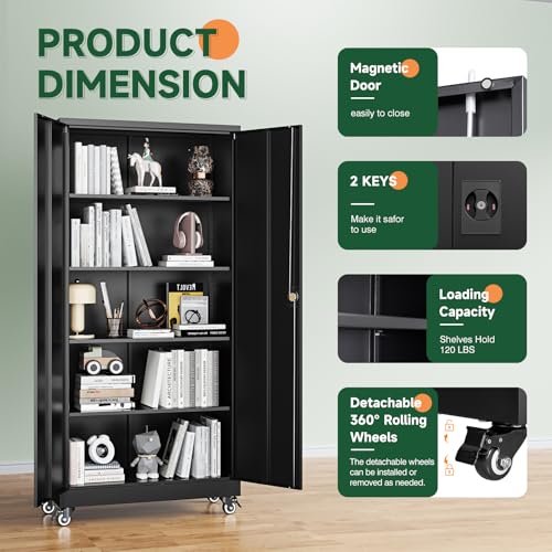 Metal Garage Storage Cabinets with Wheels