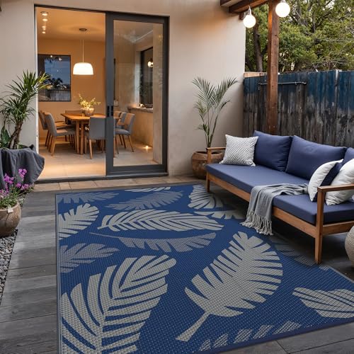 Outdoor Rug Waterproof Plastic Rugs for Patio (54 Sq Ft)