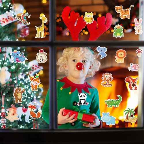 Window Clings Stickers for Kids Window Gel Clings Decals Thick Gel Clings Toddlers and Adults Classroom Home Nursery Airplane Birthday Party Supplies