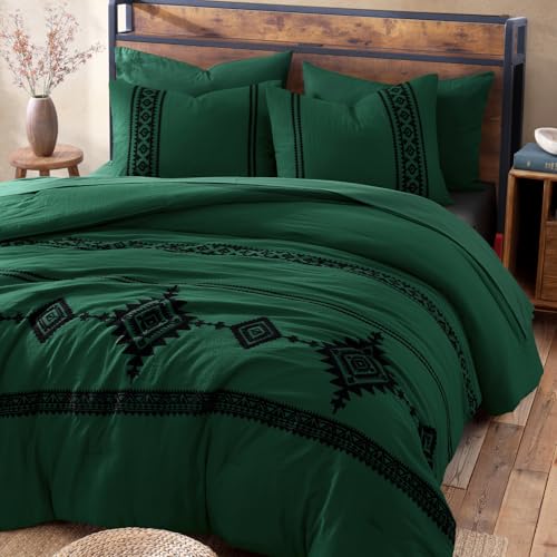 Embroidery King Size Comforter Set 7 Pieces Western Bed in a Bag