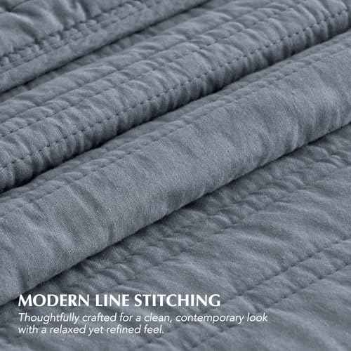 HOME 100% Cotton Modern Lines Quilt Set King Size