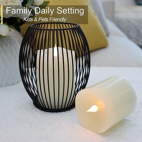 Flameless Candles Battery Operated with Remote Timer (3 Count)