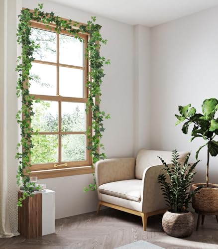 6Strand Artificial Ivy Greenery Garland Silk Fake Vines Plant 6.3Ft (37.8 Foot)
