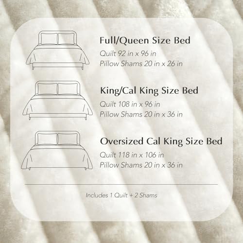 Stripe Channel Luxury Velvet Quilt Set King Size