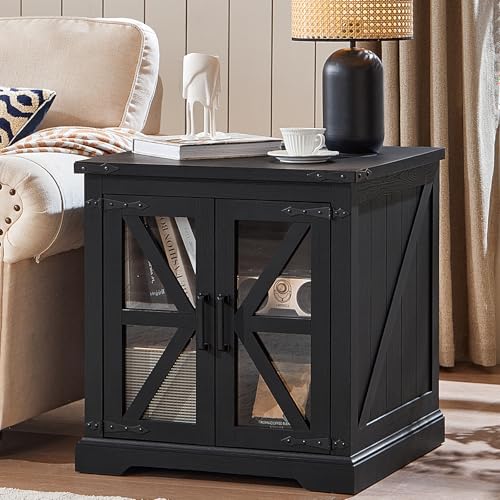24'' End Table with Charger for Living Room