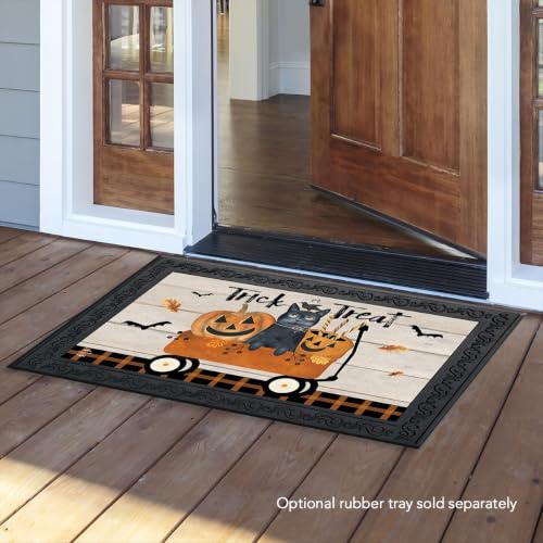 Halloween Doormat 30x18 Indoor Outdoor Trick Or Treat Wagon for Halloween Doormat (3.75 Sq Ft)