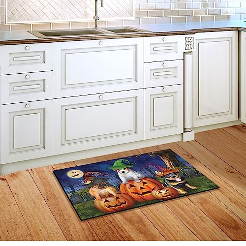 Halloween Doormat 30x18 Indoor Outdoor Spooky Pups for Halloween Doormat (3.75 Sq Ft)