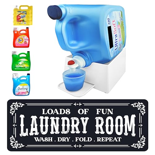 Laundry Detergent Holder with Laundry Room Rug Runner