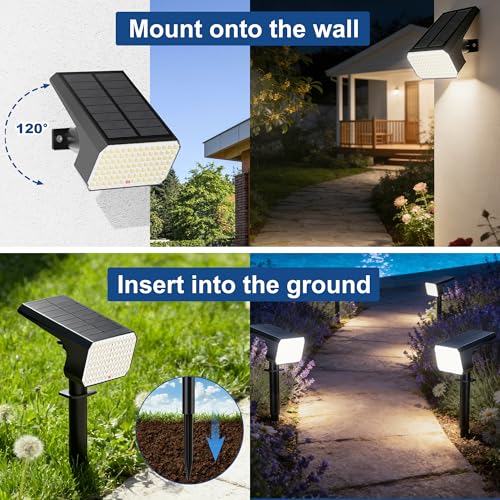 12 Pack Solar Spot Lights Outdoor Waterproof IP65 (12 Count)