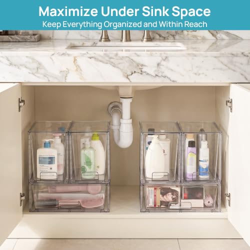 Clear Stackable Storage Drawers (6 Count)