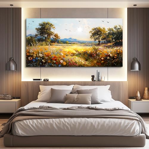 Canvas Wall Art For Living Room Wall Decor For Bedroom Office Wall Decoration Rural Pastoral Painting Artwork Room Aesthetic Home Decor 20x40 In