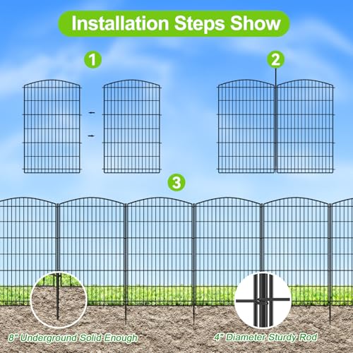 Decorative Garden Fence 12 Panels 26ft