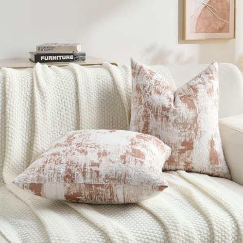 Pack of 2 Faux Cashmere Throw Pillow Covers 18x18 Inch (2 Count)