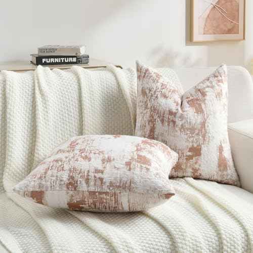 Pack of 2 Faux Cashmere Throw Pillow Covers 24x24 Inch