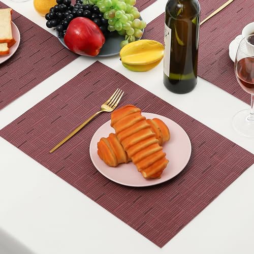 Burgundy Placemats Set of 4 (4 Count)
