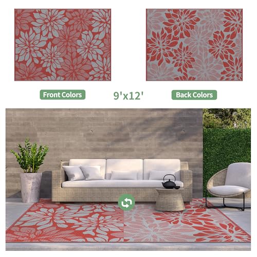 Outdoor Rug Waterproof Plastic Rugs for Patio (108 Sq Ft)