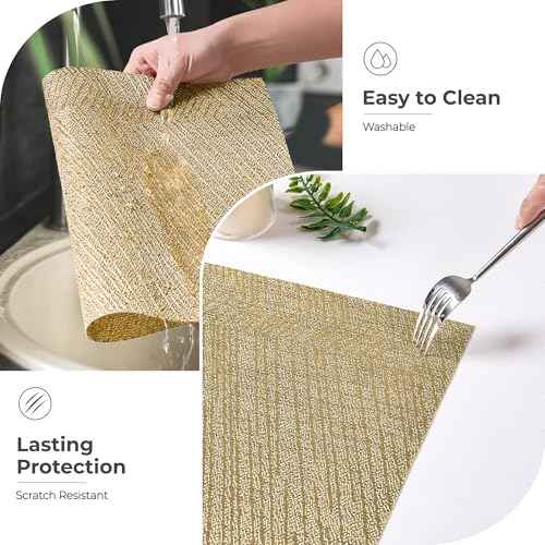 Gold Placemats Set of 12 (12 Count)