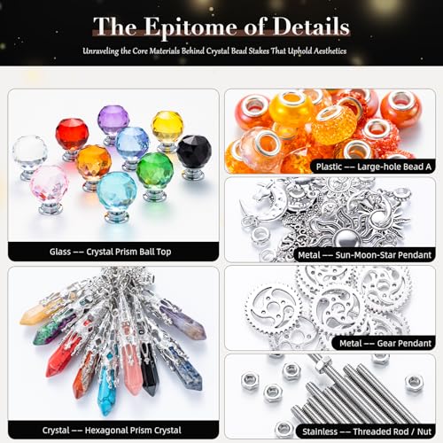 260Pcs DIY Beaded Garden Stakes