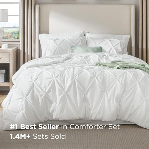 7 Piece White Comforter & Sheet Set