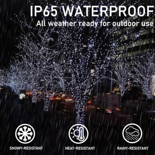 6pack 600LED Solar String Lights Outdoor Waterproof Cool White (2 Count)