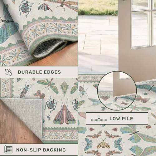 Washable Sage Green Large Entryway Rug (12 Sq Ft)