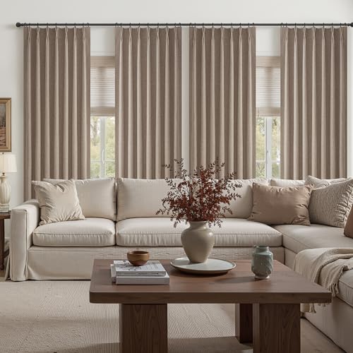 Dark Flax Primitive Heavy Curtain 120 Inch Long 2 Panels Burg (2 Count)