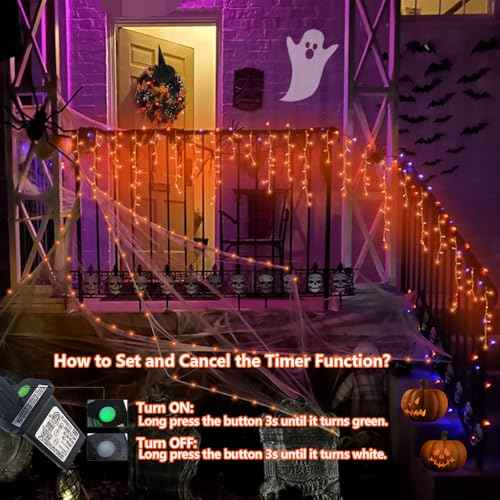 Orange Lights for Halloween (99 Foot)