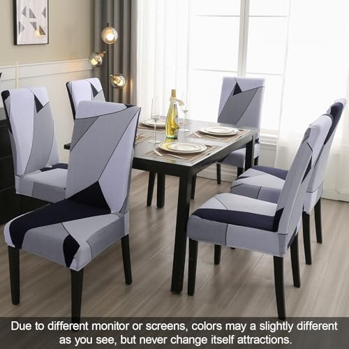 Pattern Chair Covers for Dining Room Set of 6