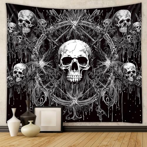 Gothic Black and White Wall Tapestry