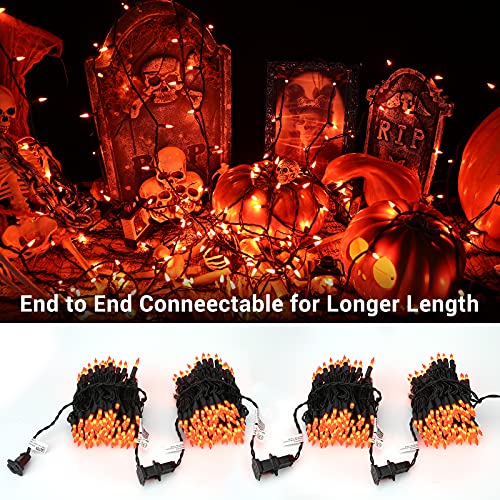 200 Count 42.6ft Orange Incandescent Indoor Halloween String Lights (42.6 Foot)