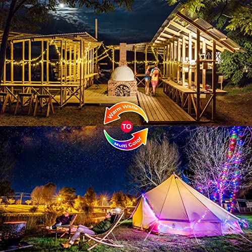 2 Pack Solar Christmas Lights Outdoor Waterproof (66 Foot)