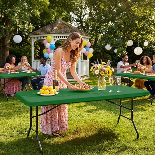 Fitted Tablecloth for 6 Foot Rectangle Tables (6 Count)