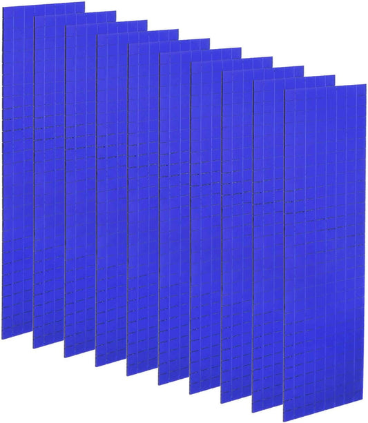 HARFINGTON 10 Sheet 4800 Pieces Self Adhesive Mirror Mosaic Tiles 5x5mm Small Square Mirror Tiles Sticker Disco Ball Stickers Mini Glass Tiles for DIY Craft Party Home Decoration, Blue