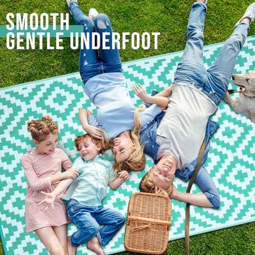 Outdoor Rug 8x10 ft Waterproof Reversible Mat
