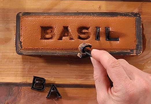 Magnetic Poetry Press in Letters and Numbers Stone Concrete Stamps - Uppercase Classic Typeface