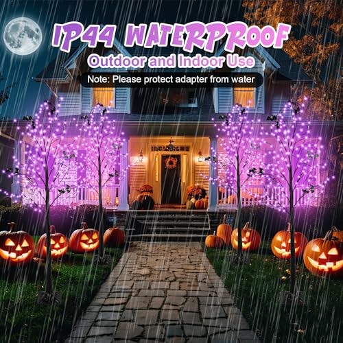 Halloween Lighted Tree with 260 LED Lights (purple(diy))