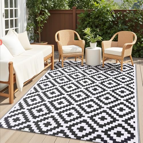 Outdoor Rug 5x8 ft Waterproof Reversible Mat