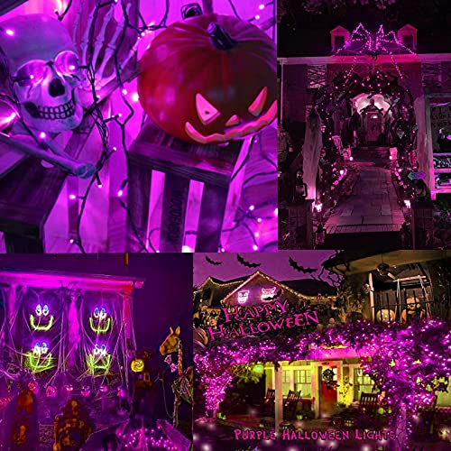 Purple Halloween Lights String Outdoor Plug In 78 FT 240 LED (33 Foot)