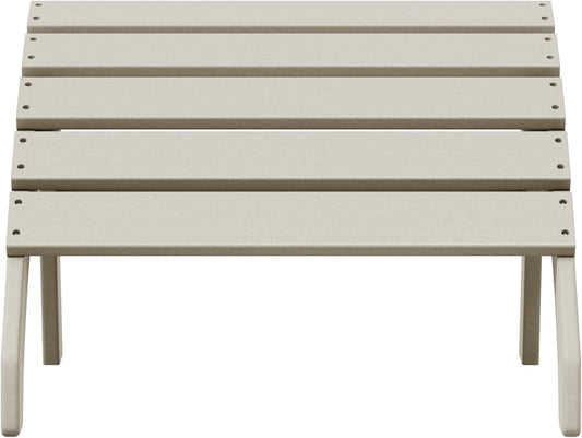 WestinTrends Dylan Outdoor Patio HDPE Adirondack Ottoman Footrest, Sand