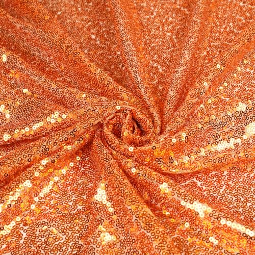 Sequin Tablecloth 60x102 Inch Orange Halloween Thanksgiving Party